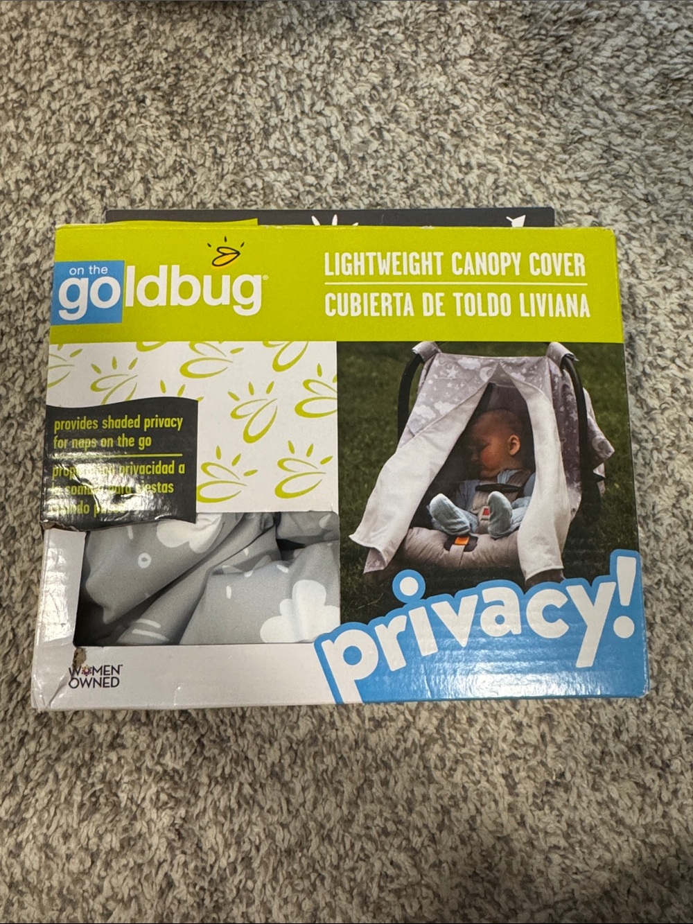 goldbug Lightweight Canopy Cover in Gray - Privacy Canopy for Kids
